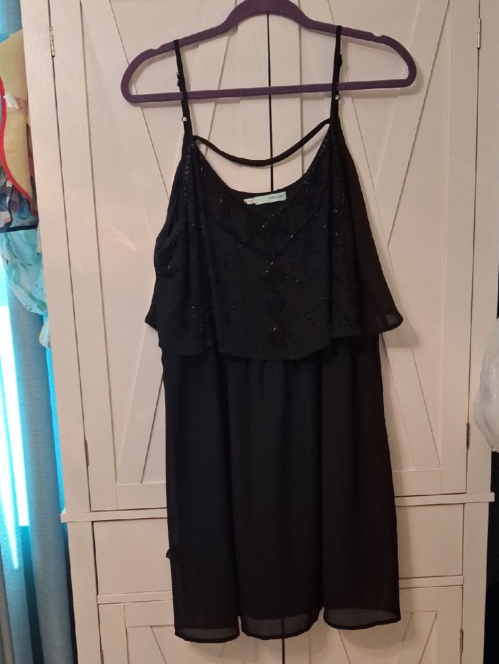 Maurices Black Beaded Dress